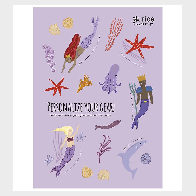 Rice Klistermrker Til Madkasse - Mermaid