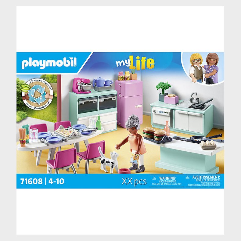 Playmobil My Life - Kkken m. Spiseplads - 71608 - 105 Dele