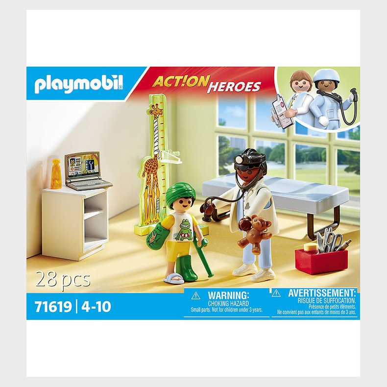 Playmobil Action Heroes - Pediatrician m. Bamse - 71619 - 28 Del