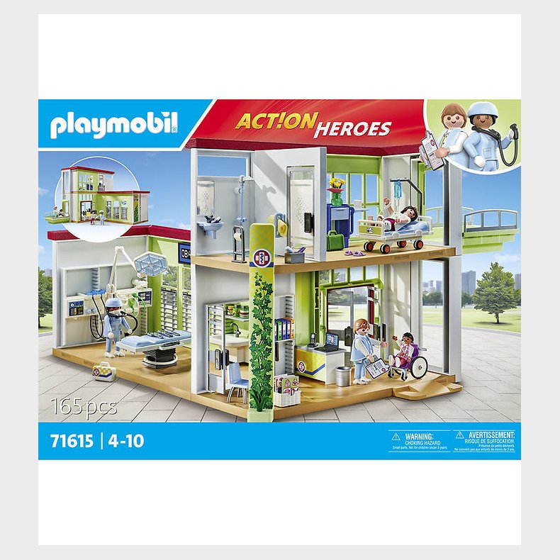 Playmobil Action Heroes - Moderne Hospital - 71615 - 165 Dele