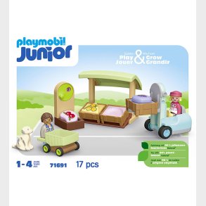 Playmobil Junior - Organic Market Stall & Forklift - 71691 - 17