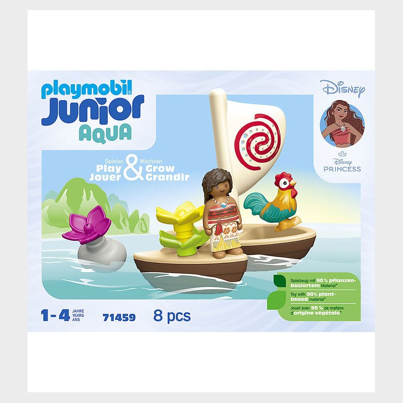 Playmobil Junior Aqua - Junior &amp; Disney Moana's Sail Boat - 7145