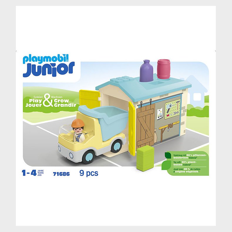 Playmobil Junior - Dump Truck With Sorting - 71686 - 9 Dele