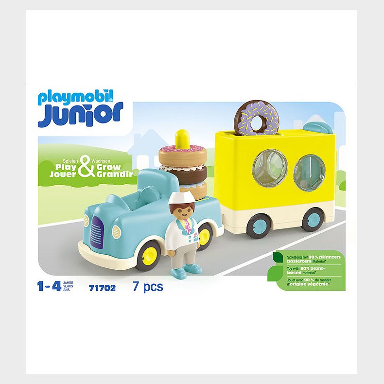 Playmobil Junior - Crazy Donut Truck With Stacking &amp; Sorting Fea