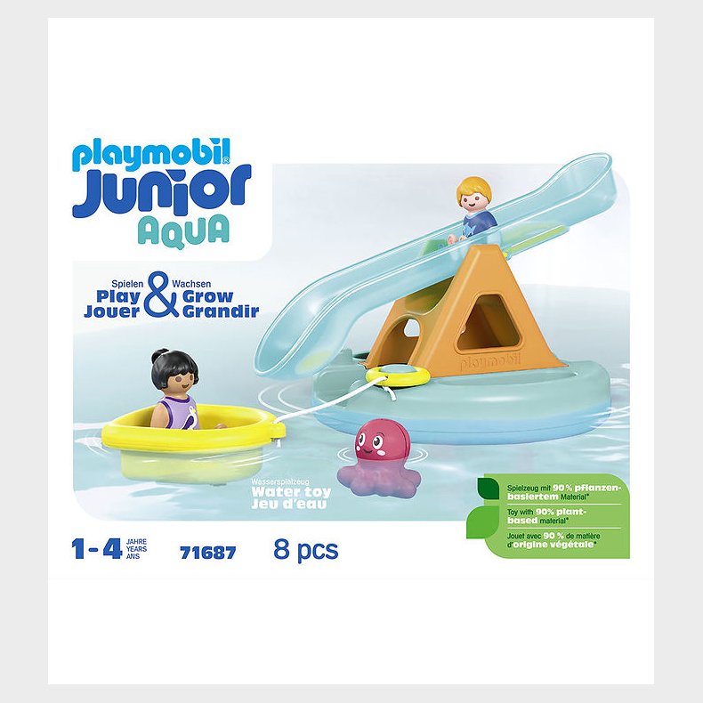 Playmobil Junior Aqua - Water Seesaw With Boat - 71687 - 8 Dele