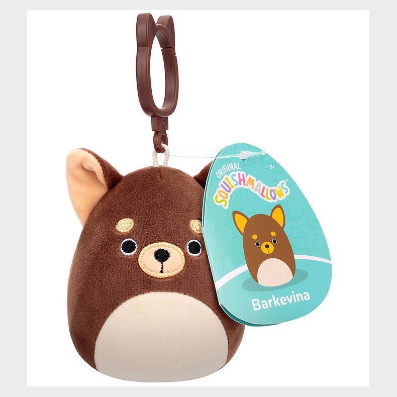 Squishmallows Bamse - 9cm - Barkevin - Clip On