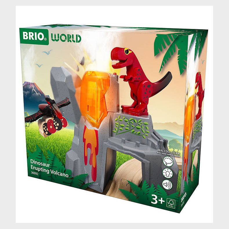 BRIO World Aktiv Vulkan m. Dinosaurer - 36092