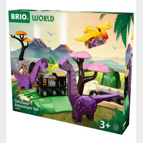 BRIO World Togbanest m. Dinosaurer - 21 dele - 36094