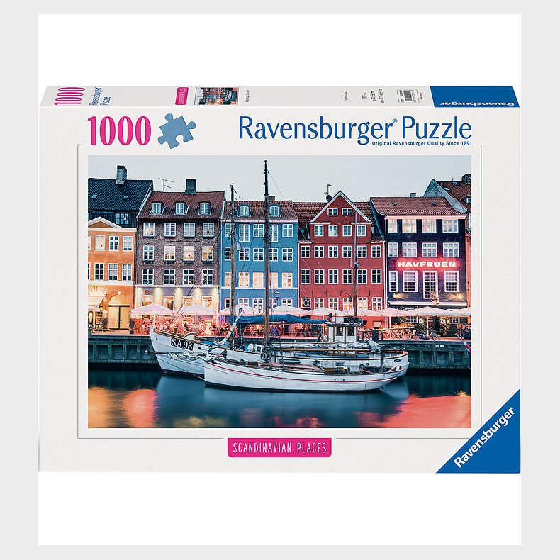 Ravensburger Puslespil - 1000 Brikker - Copenhagen Denmark