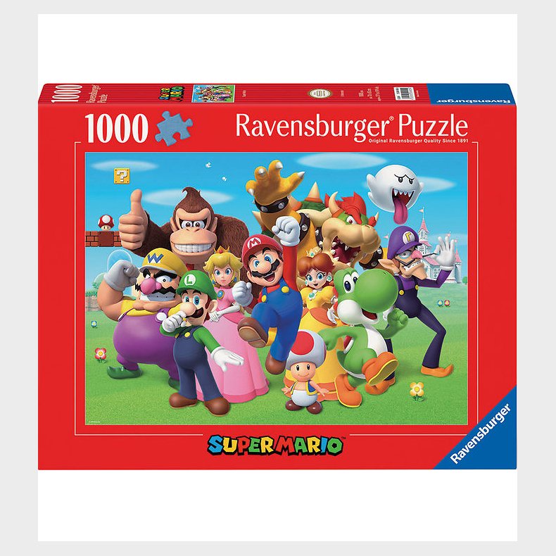 Ravensburger Puslespil - 1000 Brikker - Super Mario