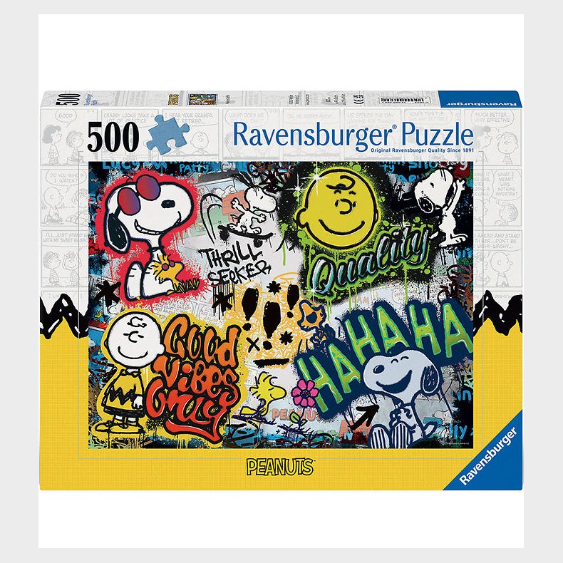 Ravensburger Puslespil - 500 Brikker - Snoopy And Friends