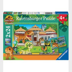 Ravensburger Puslespil - 2x24 Brikker - Jurassic World Explorers