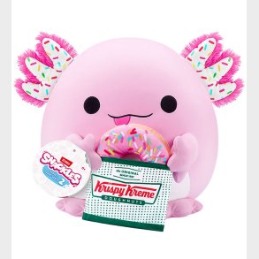 Snackles Bamse - 25 cm - Axolotlen Abbie m. Krispy Kreme Doughnu