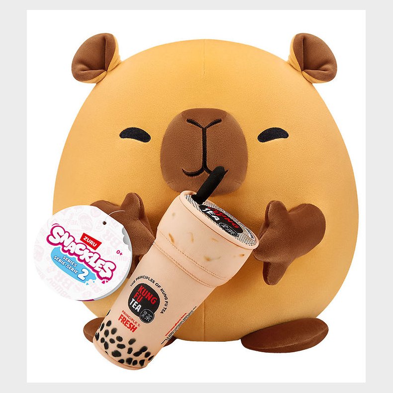 Snackles Bamse - 25 cm - Capybaraen Spencer m. Kung Fu Tea