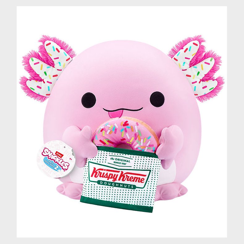 Snackles Bamse - Axolotlen Abbie m. Krispy Kreme Doughnuts