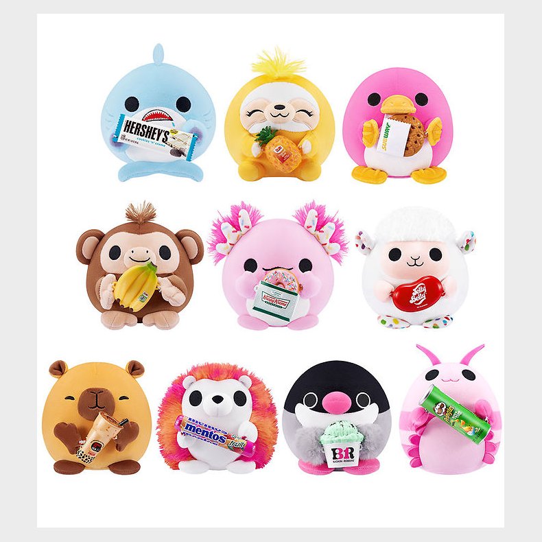 Snackles Bamse - Assorteret - Plush Small - Mini Brands - 14 cm