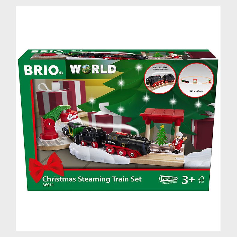 BRIO Togbanest - 36014 - Christmas Steaming Train Set