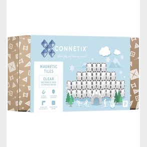 Connetix Magnetst - 12 Dele - Clear Rectangle Pack
