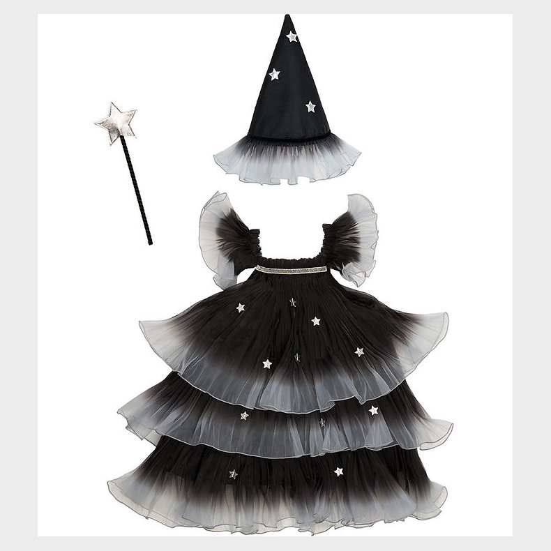 Meri Meri Udkldning - Star Witch - Sort/Gr