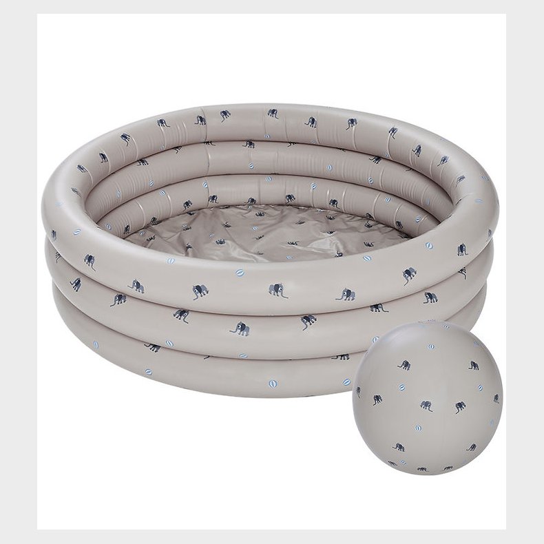 OYOY Badebassin m. Badebold - 120x26 cm - Clay/Elephant