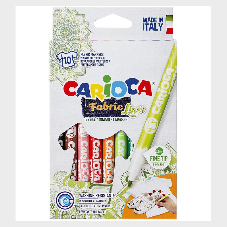 Carioca Stoftuscher - 10 stk. - Multifarvet