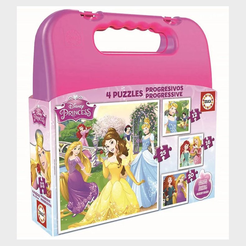 Educa Puslespil - 4 Forskellige - Disney Princess