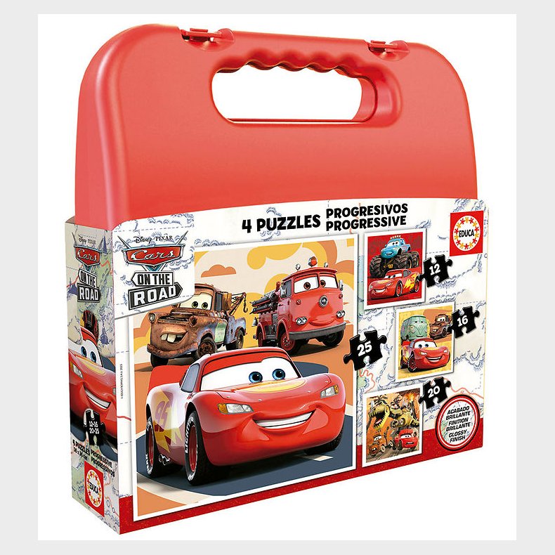 Educa Puslespil - 4 Forskellige - Disney Cars