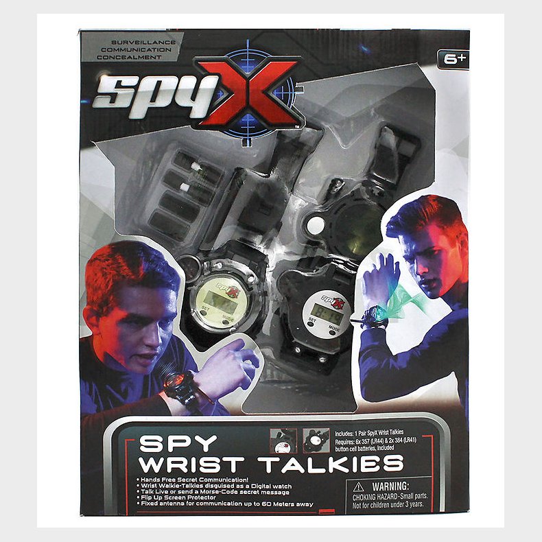 SpyX Walkie Talkies - Wrist - Sort