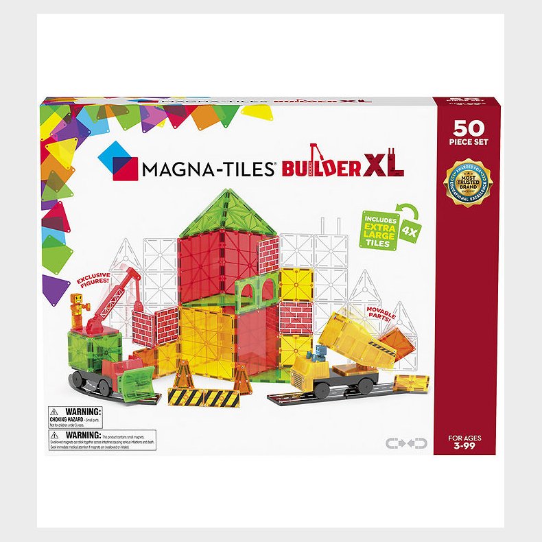 Magna-Tiles Magnetst - 50 Dele - Builder XL