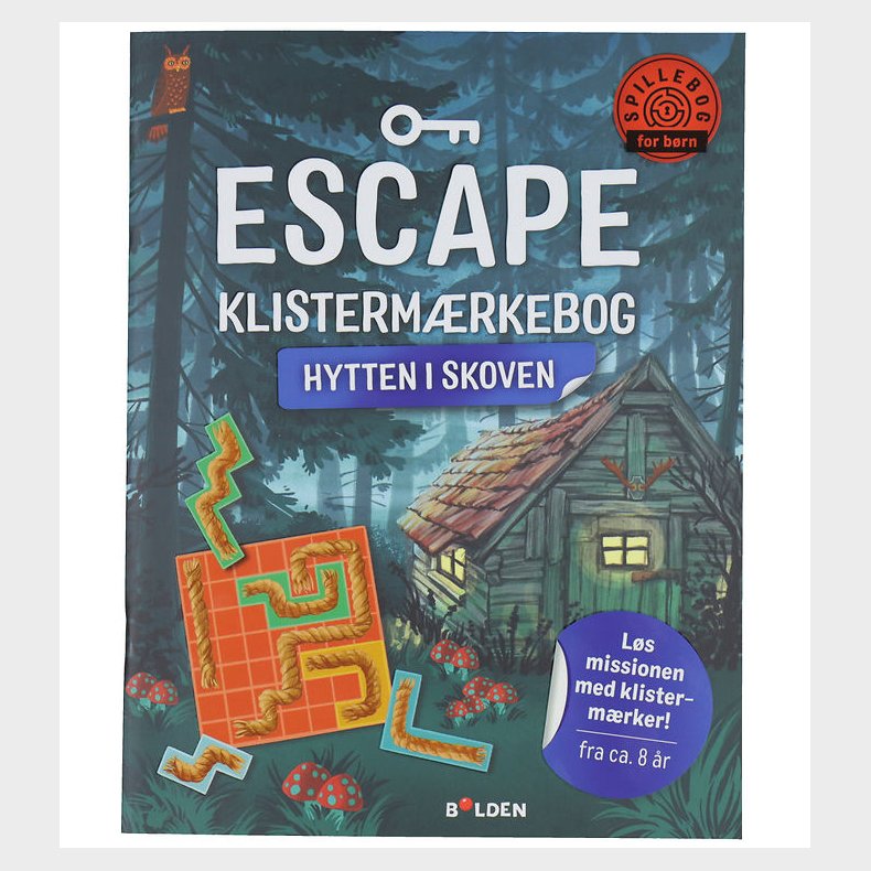 Forlaget Bolden Aktivitetsbog m. Klistermrker - Escape - Hytte