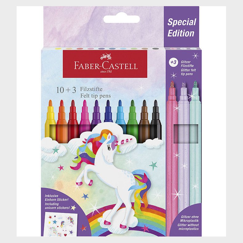 Faber-Castell Tuscher - 13 stk. - Unicorn Pastel