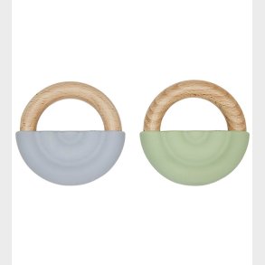 OYOY Bidering - Rainbow Teether - 2-pak - Dusty Blue/Green