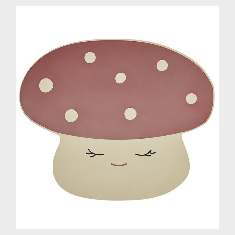 OYOY Dkkeserviet - Mushroom - Off White/Red