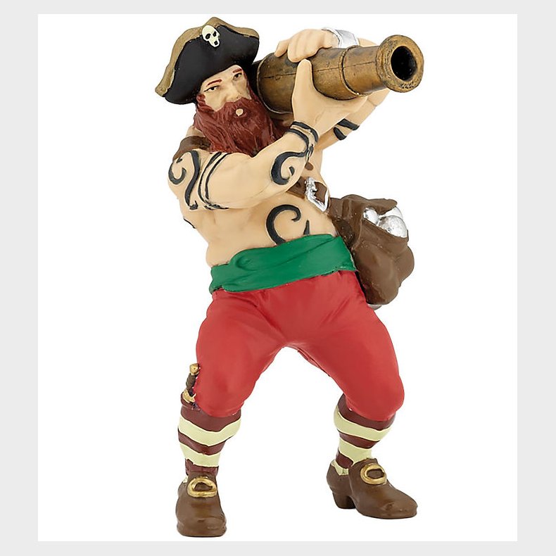 Papo Pirat m Kanon - H: 9 cm