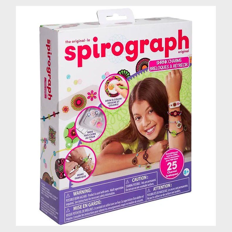 Spirograph Kreast - 25 dele - Shrink Charms