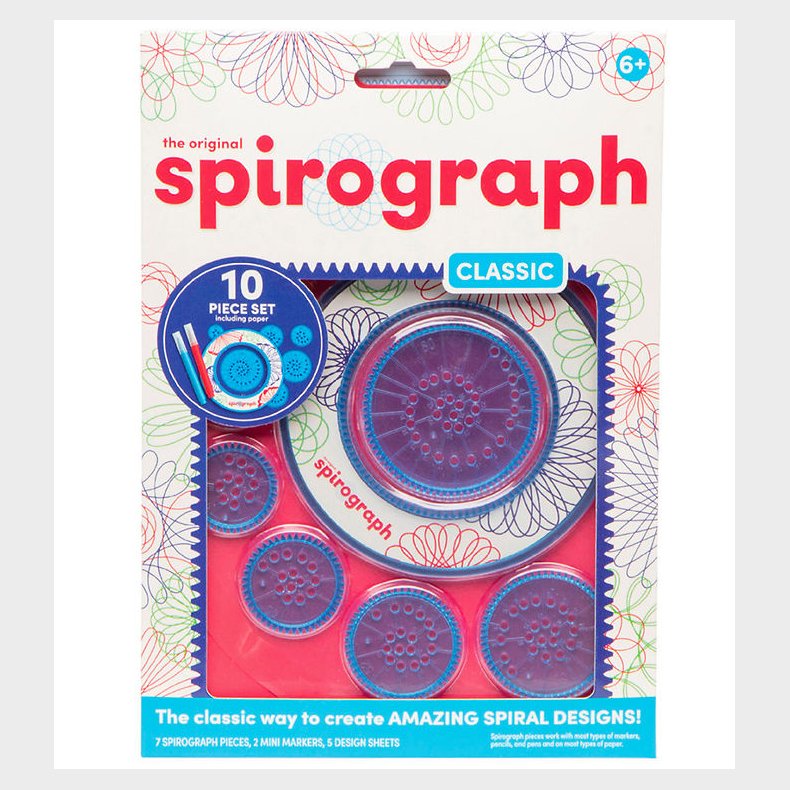 Spirograph Tegnest - 10 dele - Value - Classic