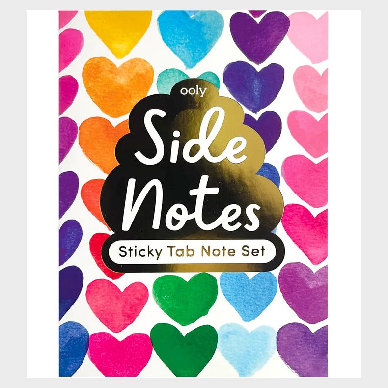 Ooly Sticky Notes Bog - Side Notes - Rainbow Hearts