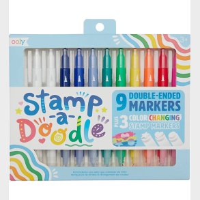 Ooly Dobbeltsidede Tuscher - 9 stk - Stamp-A-Doodle