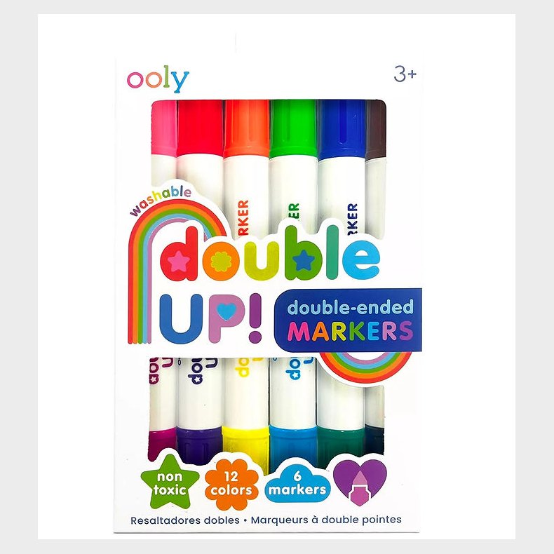 Ooly Dobbeltsidede Tuscher - Double Up! - 6 stk