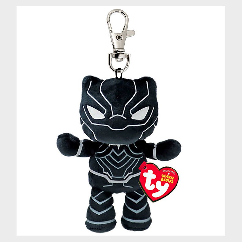 Ty Nglering m. Bamse - Beanie Babies - 10 cm - Marvel Black Pan