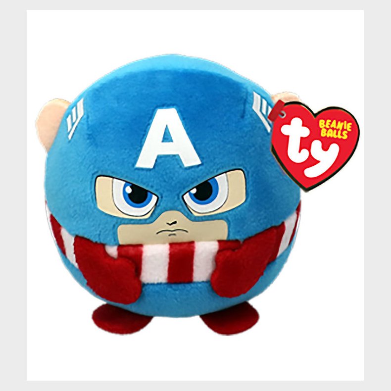 Ty Bamse - Beanie Balls - 8 cm - Marvel Captain America