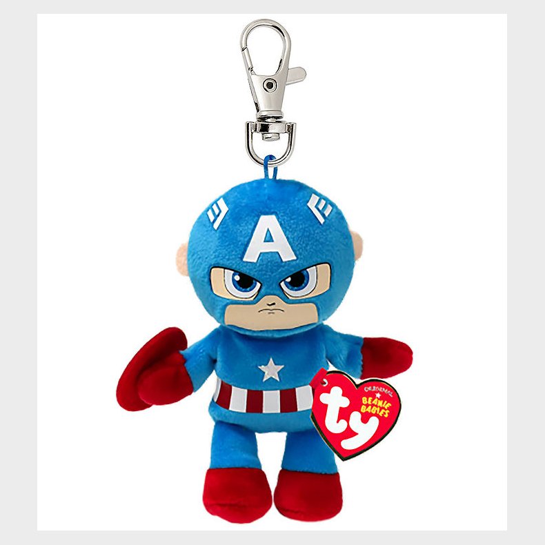 Ty Nglering m. Bamse - Marvel Captain America - 10 cm -