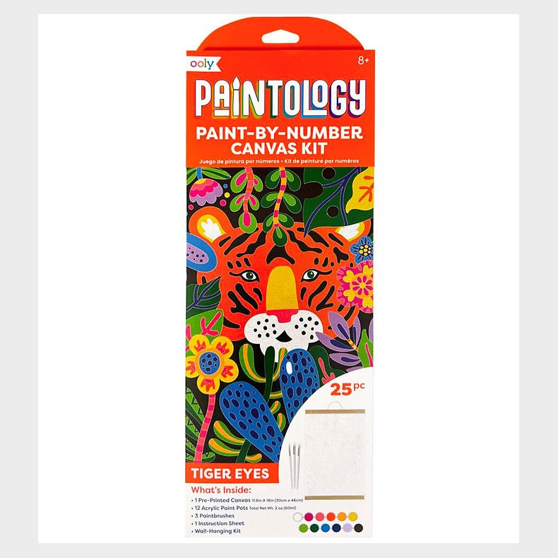 Ooly Malest - Paint By Number Canvas Kit - Tiger Eyes