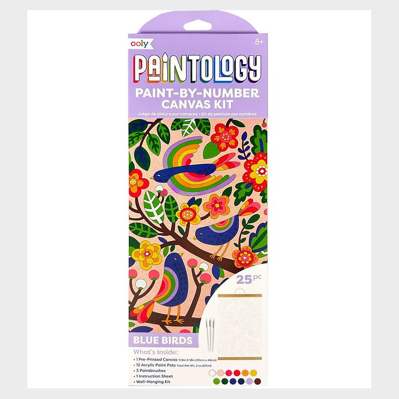 Ooly Malest - Paint By Number Canvas Kit - Blue Birds