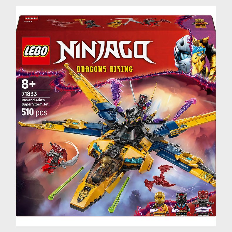 LEGO Ninjago - Ras Og Arins Super Strom Jet 71833 - 510 Dele