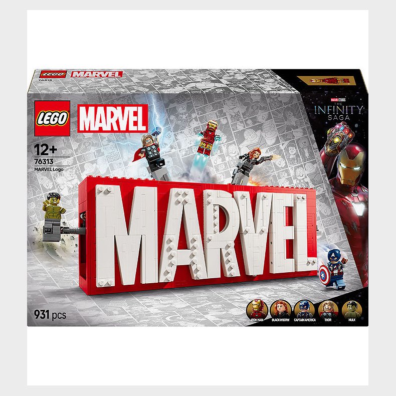 LEGO Marvel - MARVEL-logo Og Minifigurer 76313 - 931 Dele