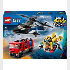 LEGO City - Helikopter, Brandbil Og Ubd 60462 - 874 Dele