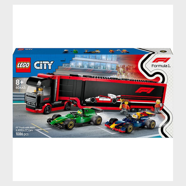LEGO City - F1-lastbil m. RB20 og AMR24 F1®-biler 60445 - 1086