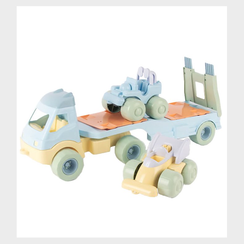 Dantoy Lastbil m. 2 Biler - Multifarvet