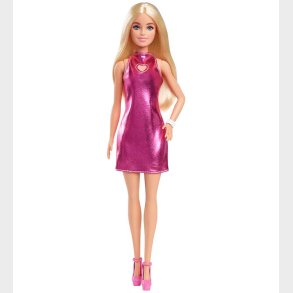Barbie Dukke - 30 cm - Fashionista Doll Pink Dress Heart Cutout